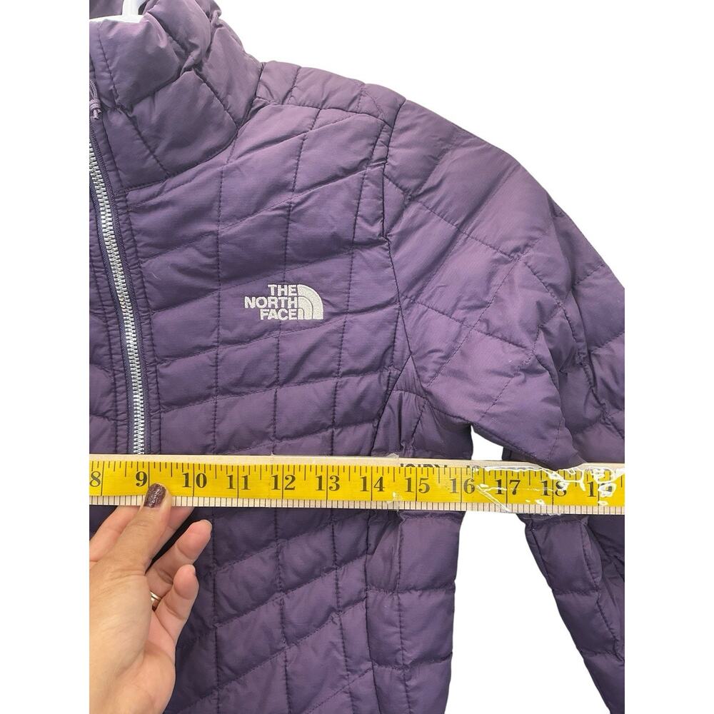 The North Face ThermoBall Insulated Lightweight Full Zip Puffer Purple Sz. S/P - Picture 4 of 11